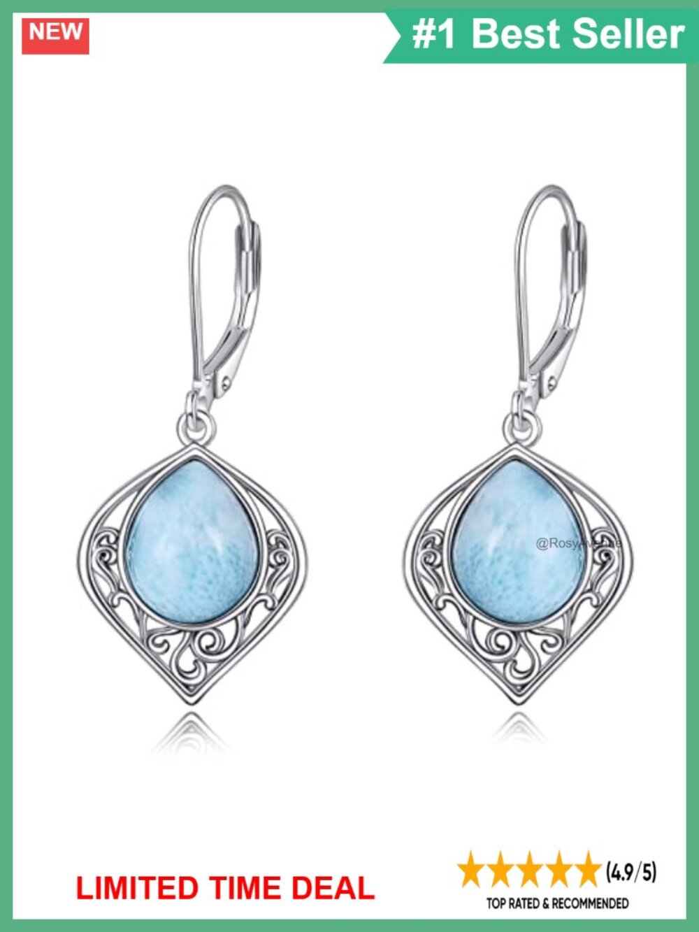 Sterling Silver Filigree Dangle Leverback Drop Earrings for Women Jewelry Gift